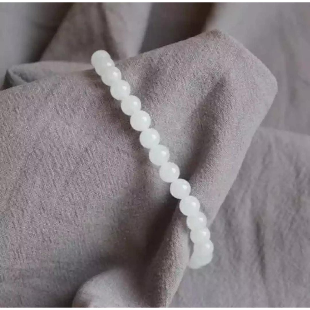 Gelang Terapi Kesehatan Batu Giok Natural Asli Model Pria Wanita mewah elegan/batu giok 10 mm