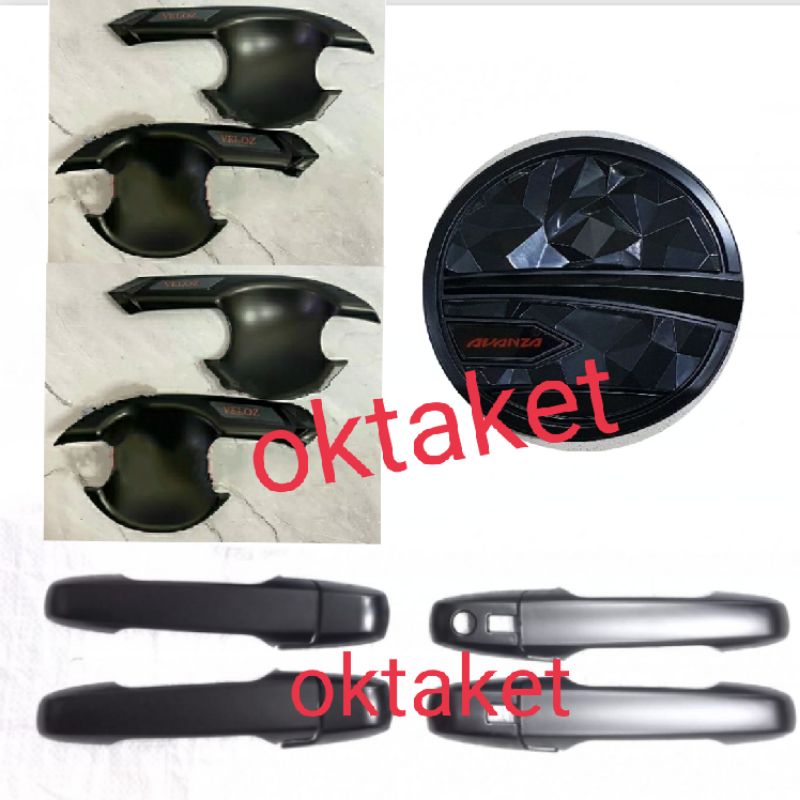 paket outer handle tank cover New Avanza Xenia Veloz 2021 2022 sporty hitam