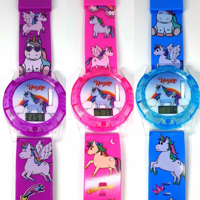 Jam Tangan Anak Melody Laser Proyektor Digital Unicron