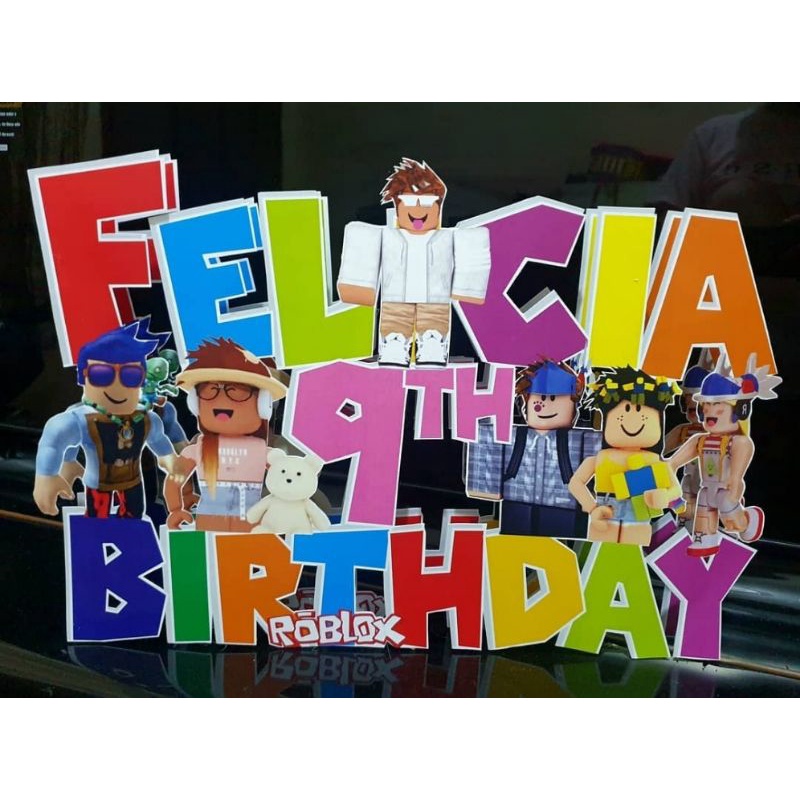 Jual Roblox Table Decor Dekorasi Meja Ulang Tahun 30x40cm Custom