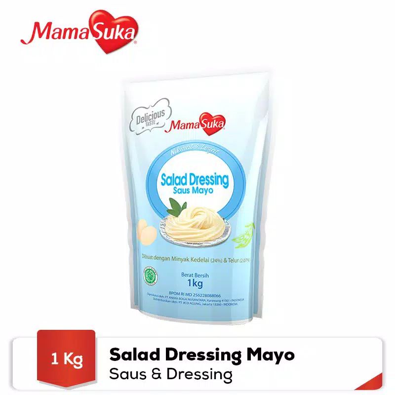 

Mamasuka Salad Dressing 1 kg Mayonnaise Mayonais Mayo Mayones