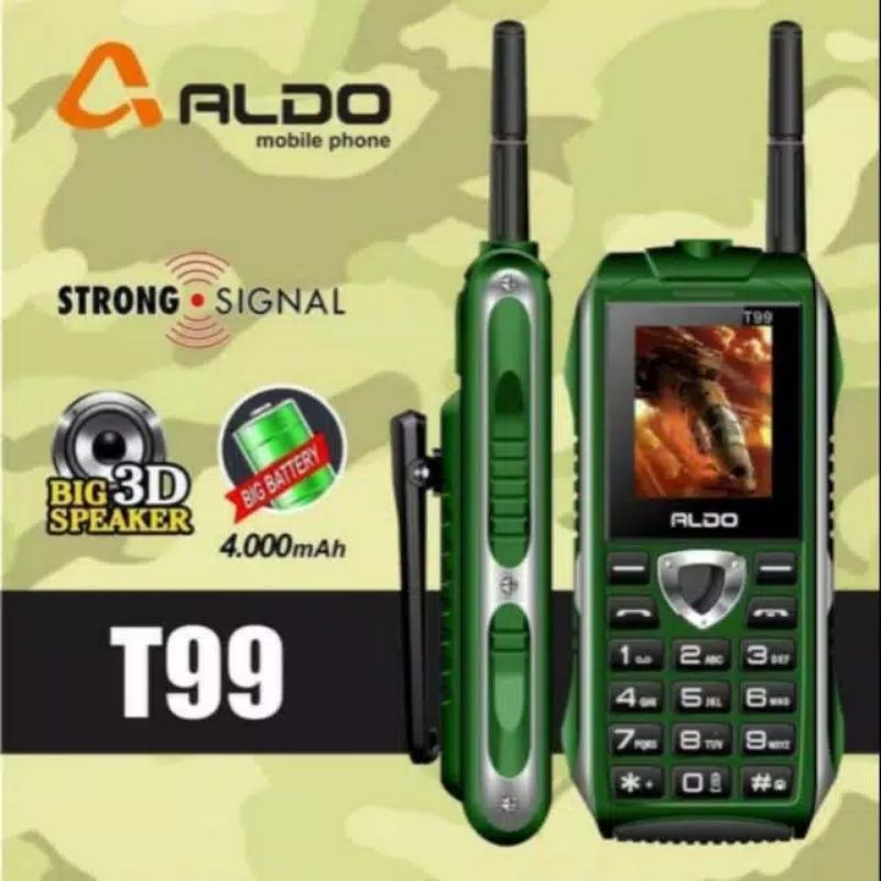 ALDO T99 - LAYAR 2.4 INCH - BIG BATTERY - CAMERA- MP3 - GARANSI RESMI