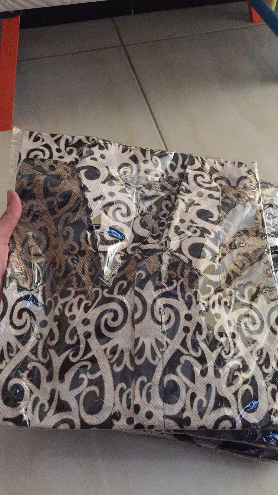 Jumbo Batik Hrb026 Kenongo Hem Pendek Padi Pekalongan M L Xl Batik Pria Murah Modern Grosir