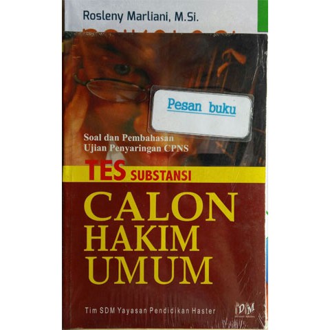 Buku Tes Substansi Calon Hakim Umum Soal Dan Pembahasan Ujian Penyaringan Cpns Oleh Tim Sdm Shopee Indonesia