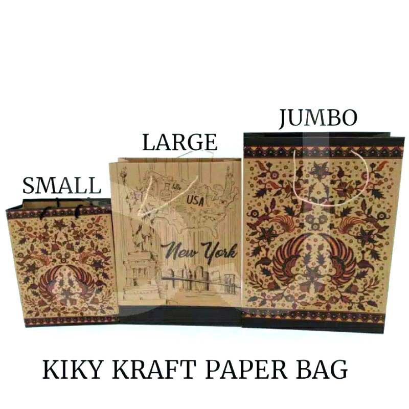 

Paper Bag Kraft Jumbo Batik Kiky Uk : 45x32,8x13 cm