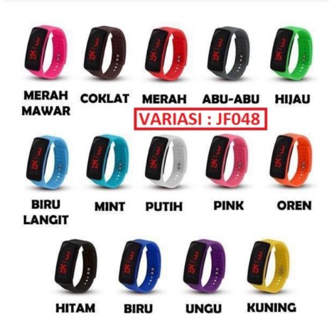 JAM TANGAN WANITA UNISEX RUBBER DIGITAL LED WATCH TERMURAH