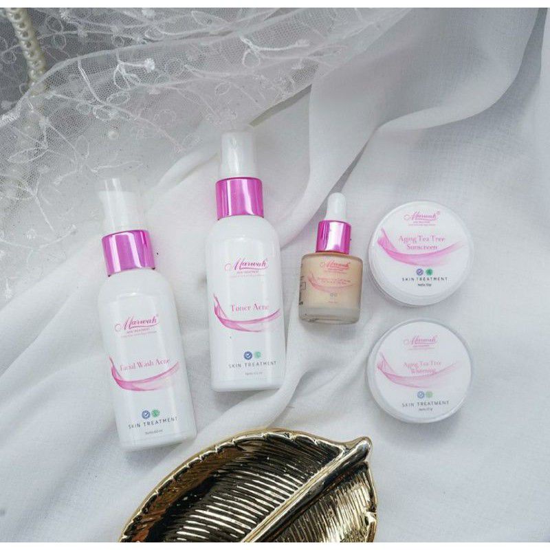 Marwah Skincare Paket Perawatan Wajah Flek Berminyak Bekas