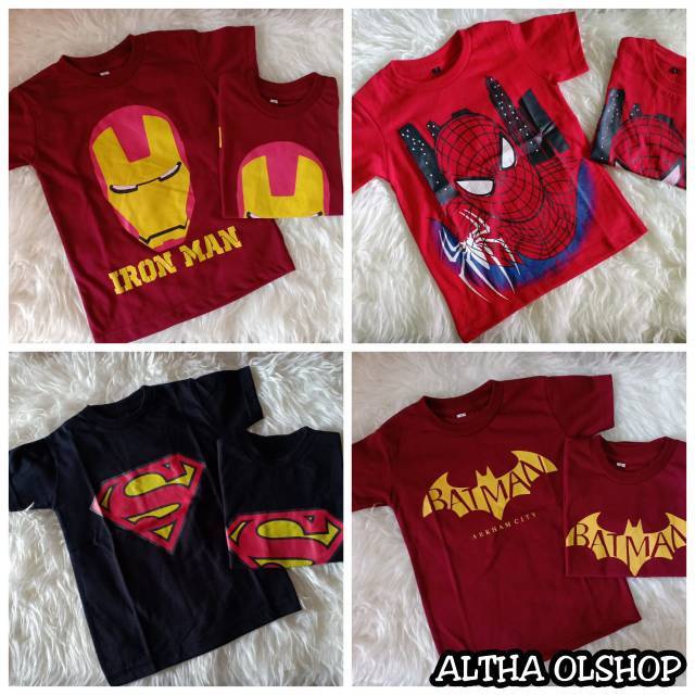 baju KAOS anak SUPERHERO