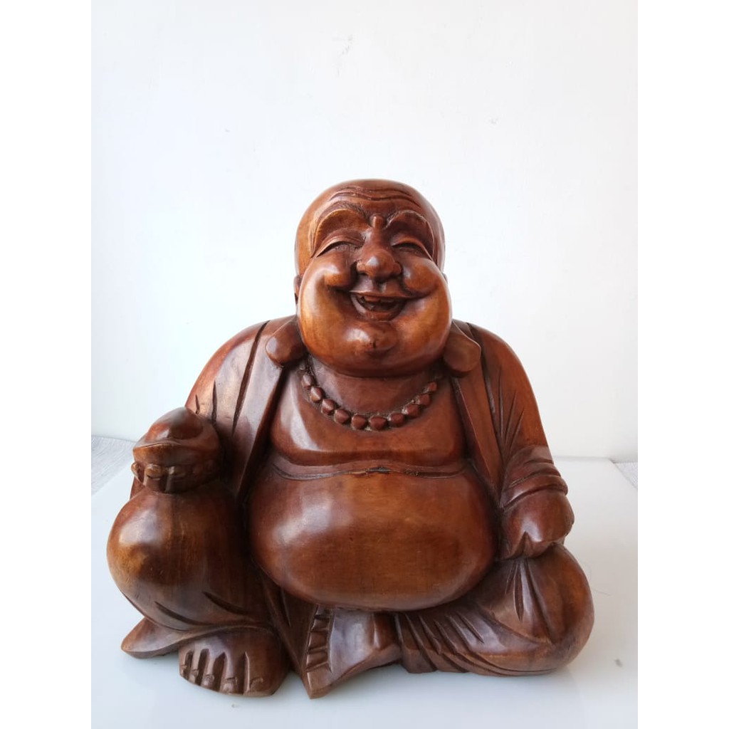 LAUGHING BUDDHA - SITTING/PATUNG BUDDHA DUDUK/PATUNG BUDDHA TERSENYUM/PATUNG BUDDHA HAPPY