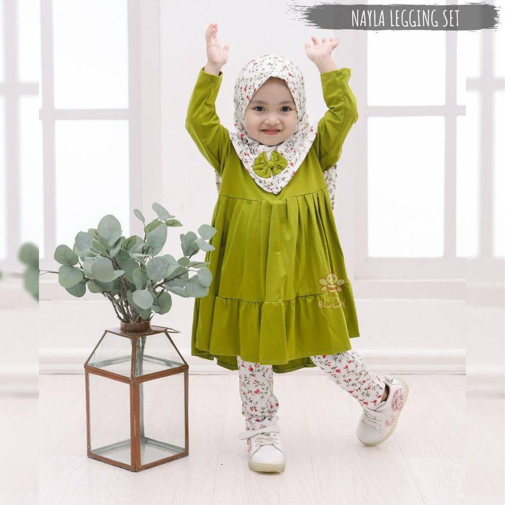 Baju Muslim Anak Perempuan - Setelan Baju Anak Perempuan - Baju Anak Perempuan Muslim - Nayla Set