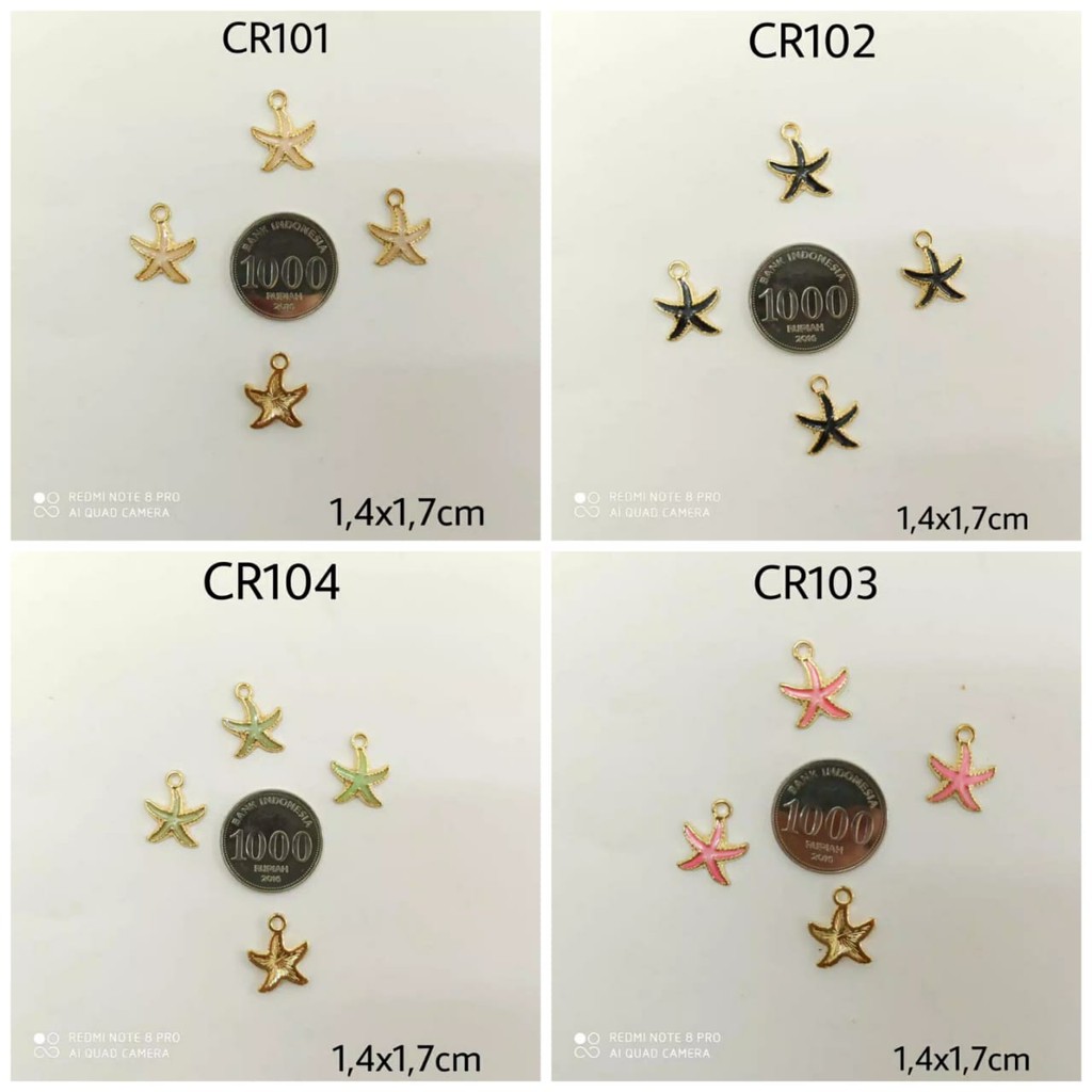 1PC - LIONTIN CR96-104 | BANDUL KALUNG ANAK |  CHARM UNICORN | STARFISH | SWAN