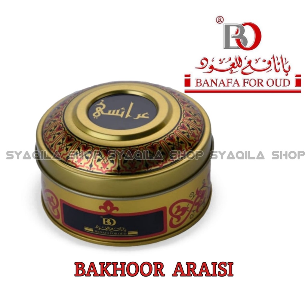 Bukhur Araisi Banafa For Oud Buhur Araisy BO Bakhoor Dupa Arab Asli Kemenyan Gaharu Super Original Import Saudi 100 Gram