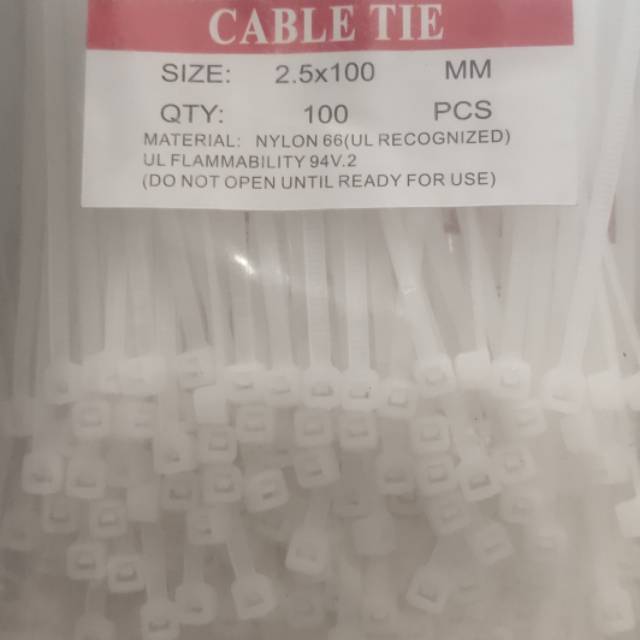 Cable ties 2,5 x 100mm kabel kret pengikat pengerat cord holder