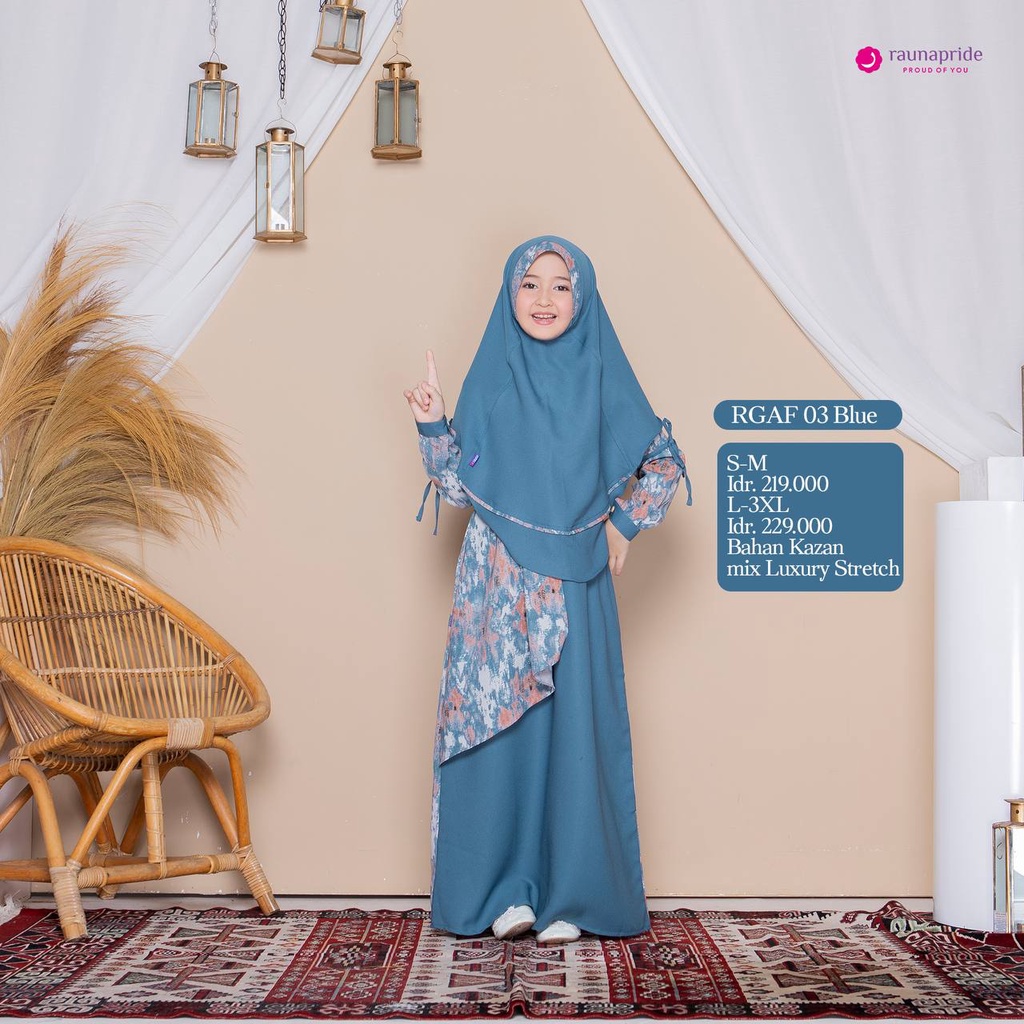 Sarimbit Rauna Couple Keluarga SR 03 BLUE / Sarimbit Rauna Terbaru 2022 / RGF 03A - RGF 03B - RRF 03 - RGAF 03 - RKF 03 - RKAF 03 / Fashion Muslim