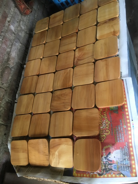 Tatakan Gelas 10X10cm Kotak Tatakan Kayu Coaster
