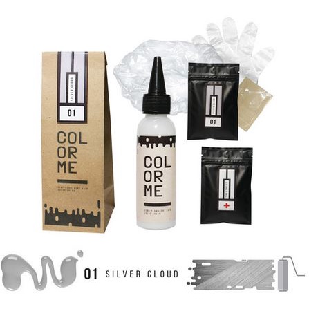 COLOR ME SILVER CLOUD hair color cream coloring abu cat pewarna rambut