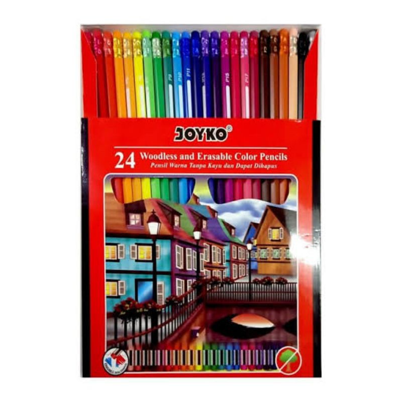 

pensil warna Joyko 24 warna panjang original cp-115