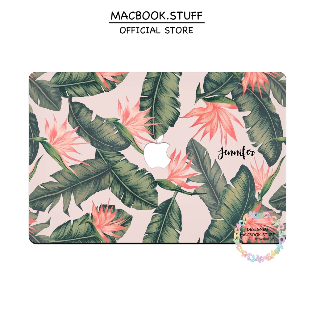 MACBOOK Case CUSTOM LEAF AND ROSEDESIGN NEW AIR PRO RETINA 11 12 13 14 15 16 INCH NON /  WITH CD ROOM / TOUCHBAR / TOUCH ID / M1 2020 2021 2022