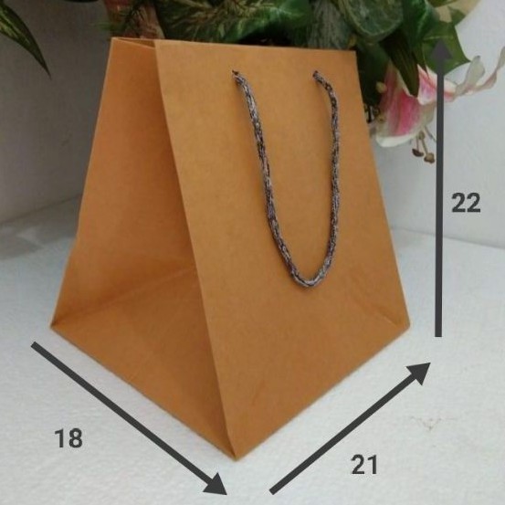 paperbag dus nasi 18x18 tas kertas carf ketebalan 150 GSM