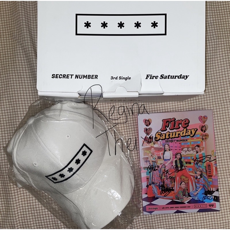 [READY] Signed Album Fire Saturday Limited Edition Box Cap Topi Secret Number LE Autograph
