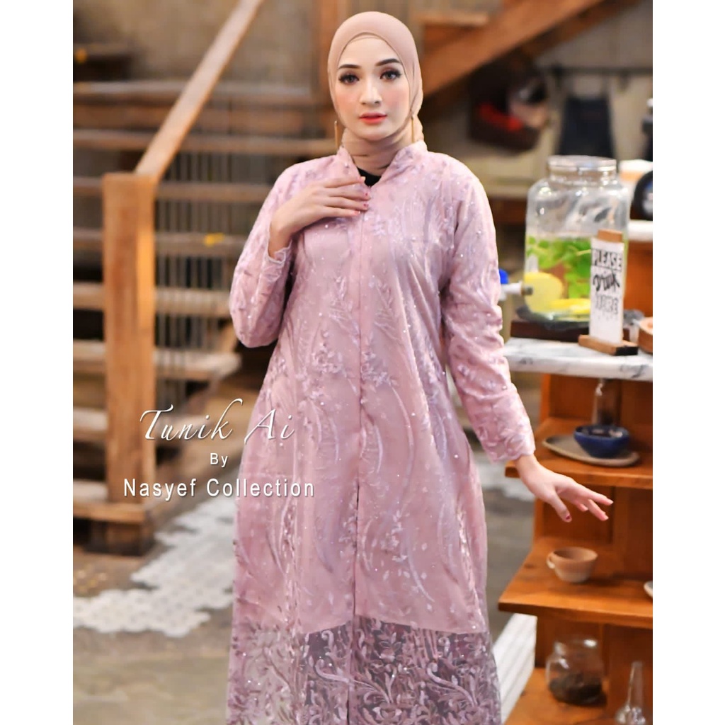 Permata Olshop / Kebaya Tunik Busui Ai Nasyef / Kebaya Pesta Kondangan / Kebaya Wisuda