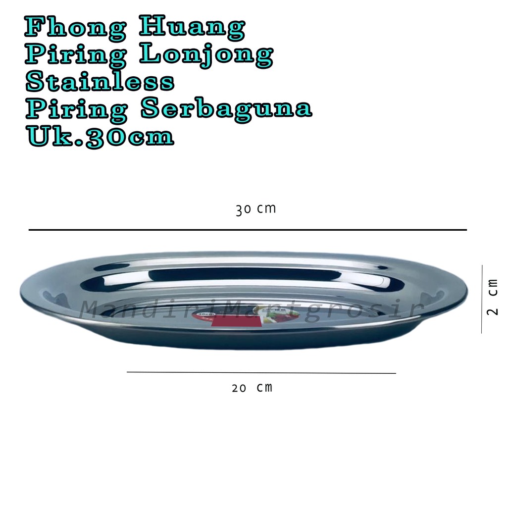 Piring Lonjong *Fhong Huang * Stainless * 30cm