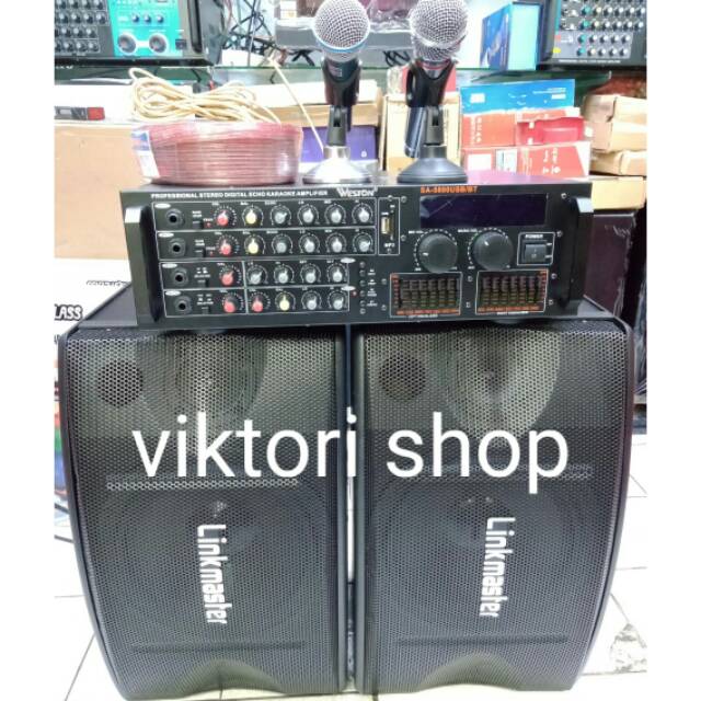 MANTAP PAKET MURAH SPEAKER LINKMASTER AMPLI WESTON USB BLUETOOTH