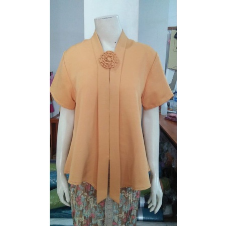 (Pd92/100) Kebaya Floy kutubaru kartini encim PENDEK BALOTELI busui KeroncongBusana (PDK)-Kuning Gold