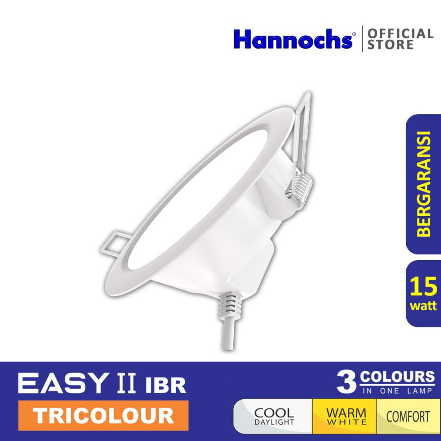 Lampu Downlight LED Hannochs Easy II IBR Tricolour 15W 3 Warna