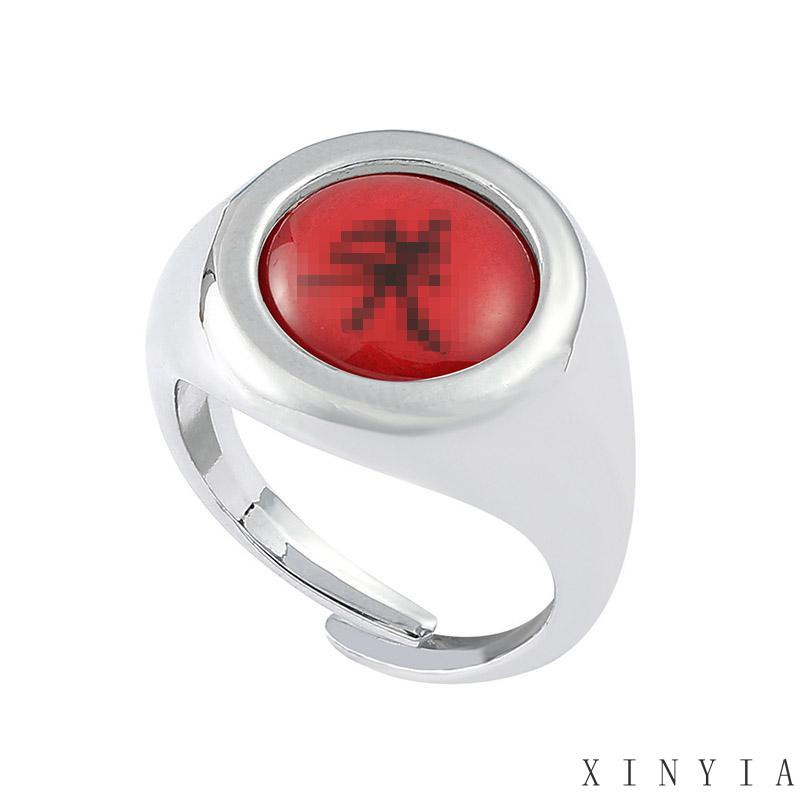 【Bayar di tempat】Cincin Model Terbuka Adjustable Desain Kartun Anime Naruto Untuk Cosplay Anime Jepang HOKAGE