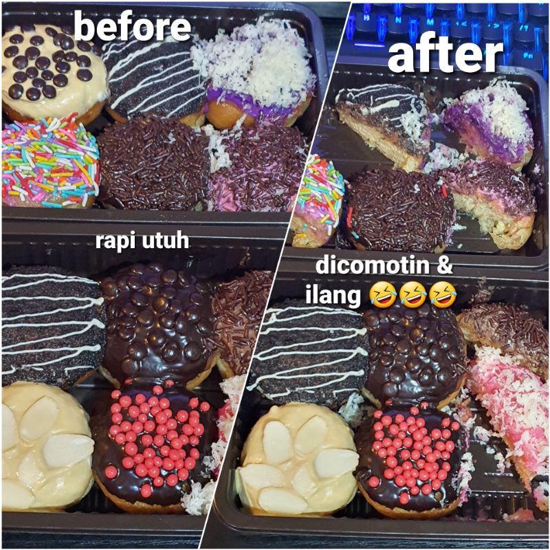 

Donat Homemade isi 15pcs BomBom Jco Goreng Enak Empuk Rasa-rasa