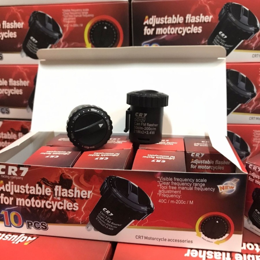 Flasher Sein Stelan CR7 Flaser Fleser Flesher Sen Sein Stelan Relay Flash Kedip LED Semua Aksesoris Variasi Motor Universal