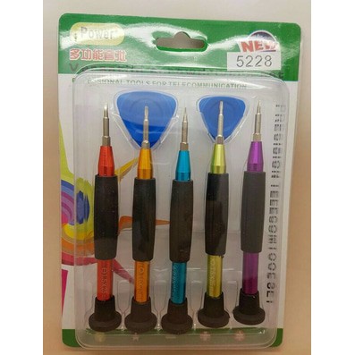 Obeng Screw Driver Set 5 Pcs Coulor Full NEW 5228 Termurah