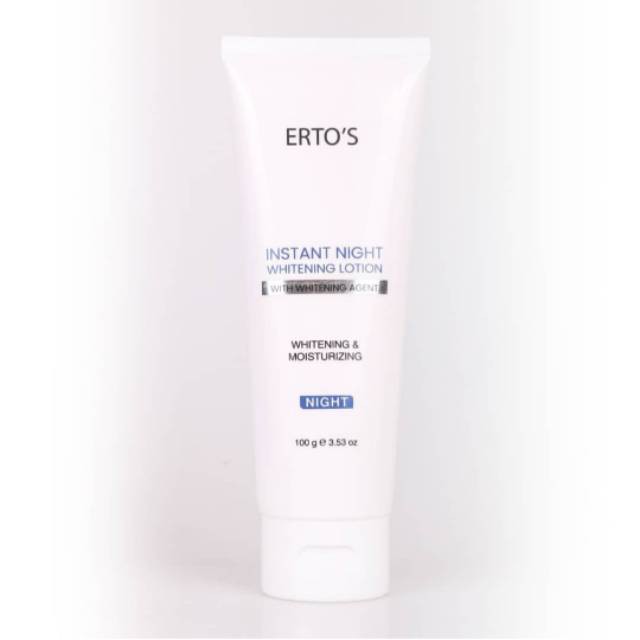 ERTOS INSTANT NIGHT WHITENING BODY LOTION MALAM PEMUTIH KULIT BADAN BEST SELLER