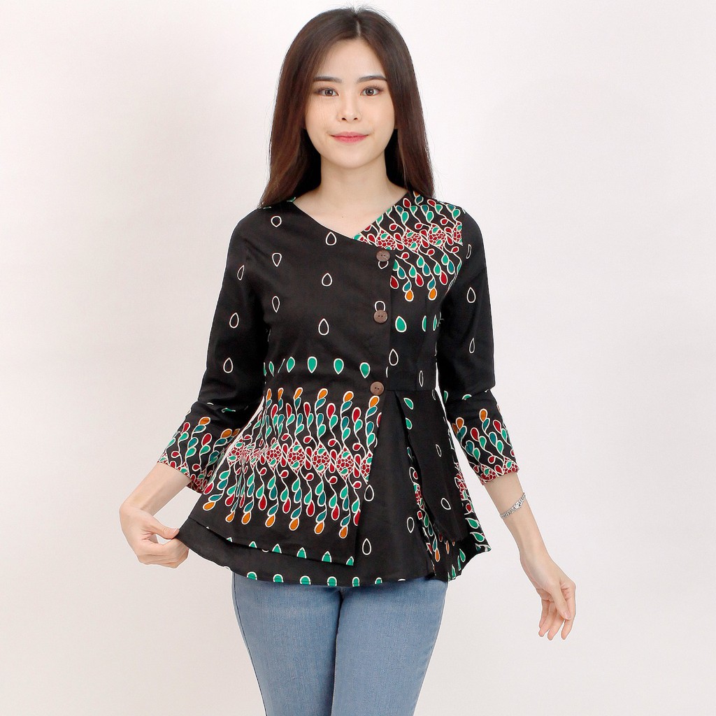 Batik wanita - Atasan blouse batik wanita fashion 184 SG-BLACK E