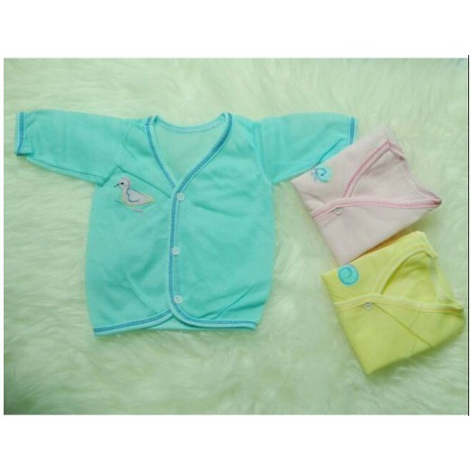 6 PCS baju bayi lengan panjang aplikasi