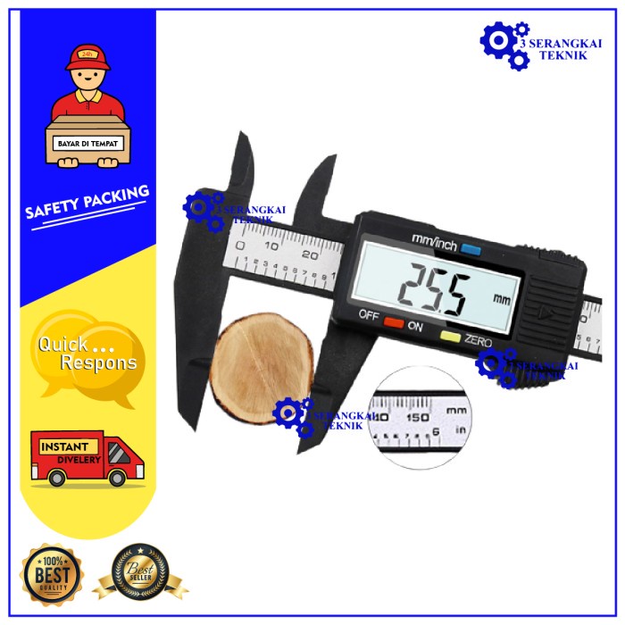 Taffware Jangka Sorong Digital Vernier Caliper with LCD Screen