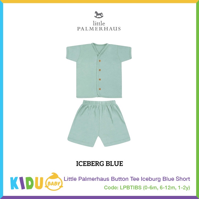 Little Palmerhaus Button Tee Short Baju Bayi Baju Anak Lengan Pendek Celana Pendek Kidu Baby