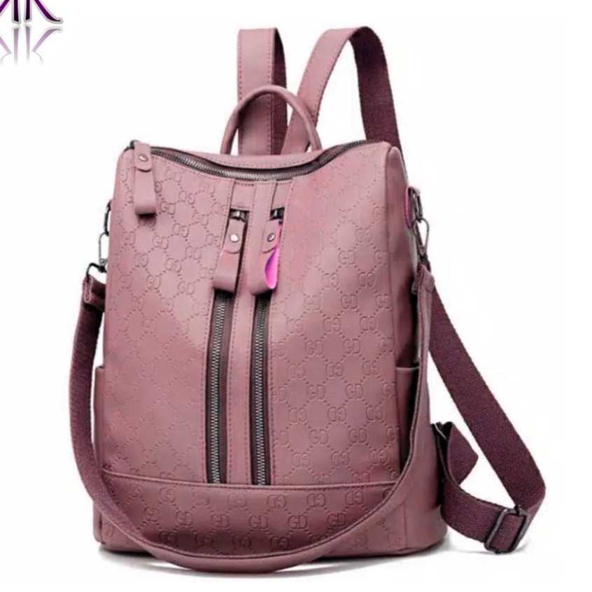 Tas Ransel Wanita Kpop Stylish Backpack Multifungsi Kulit sintetis Lembut Dan Tebal Tas Cewek Remaja