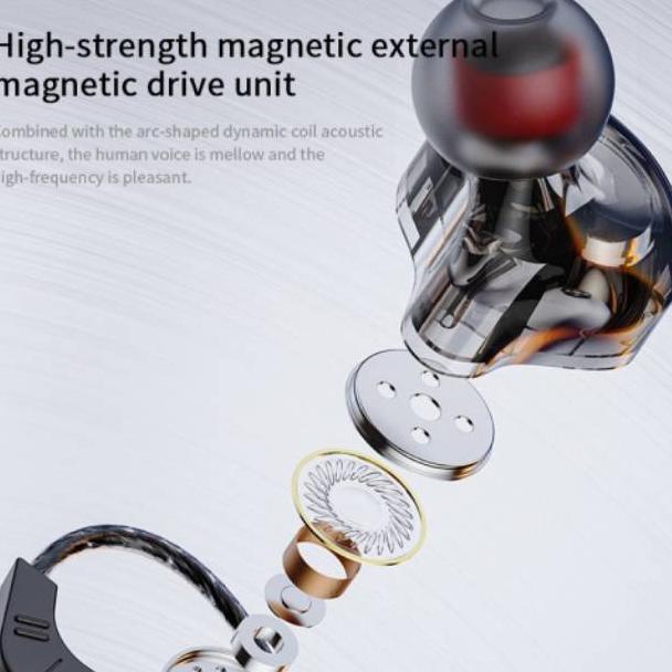 QKZ AK9 with Mic Earphone Headset Gaminng Sporty Olahraga Hans Bass 4V9