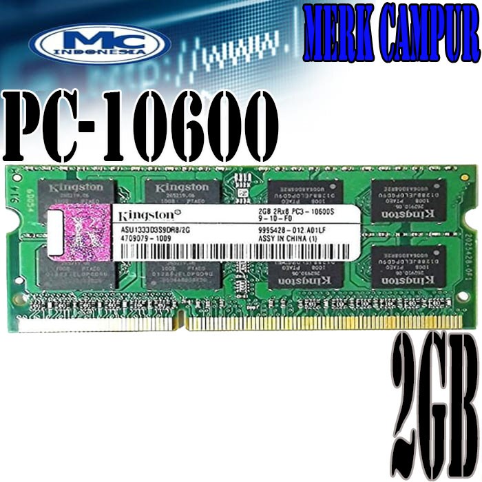 RAM Laptop DDR3 2GB PC-10600 Campur