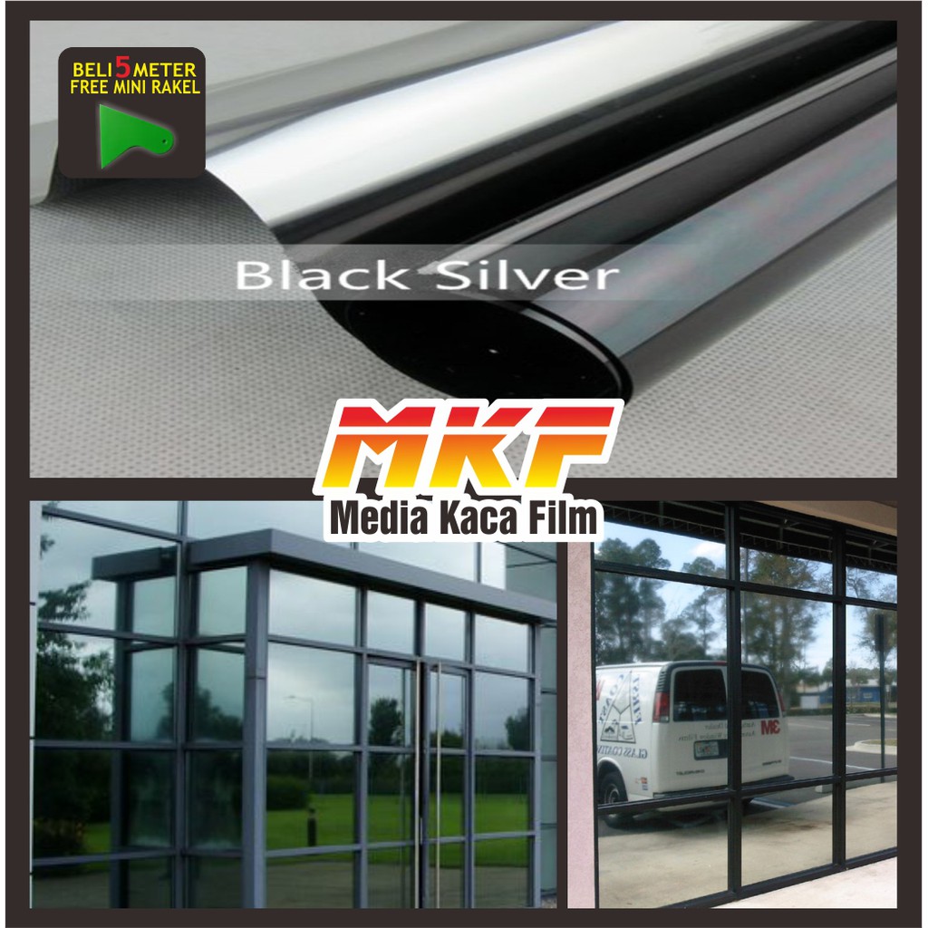 KACA FILM CERMIN / ONE WAY / BLCK SILVER / KACA FILM