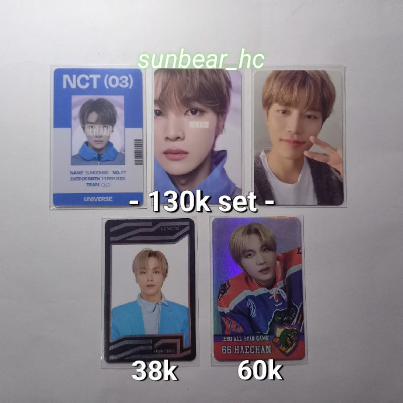 PC Id Card + Photocard Universe, Haechan 90's Love Trading Card Holo & Universe Card