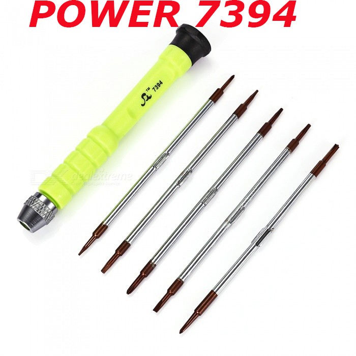 Power 7394 10in1 6 pcs Portable Screwdriver Set / obang set presisi