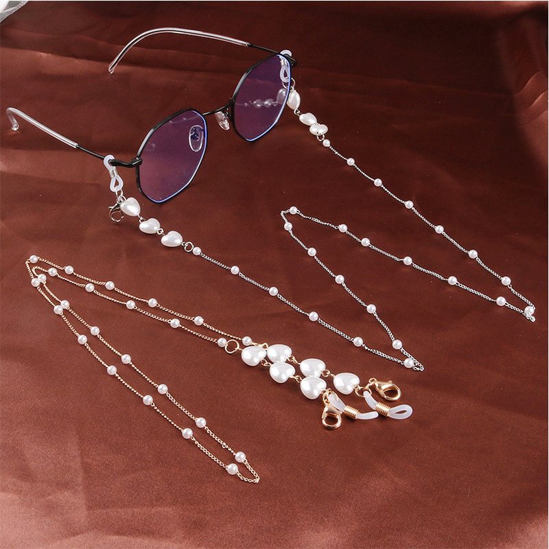 Eyeglasses Chain Anti-lost Mask Lanyard Imitation Pearl Children's Mask Sling 75cm