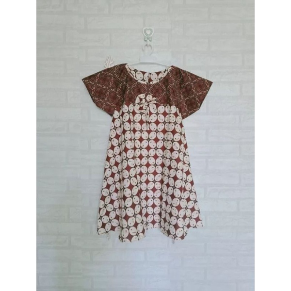 Dress batik anak size XL usia 8-9th