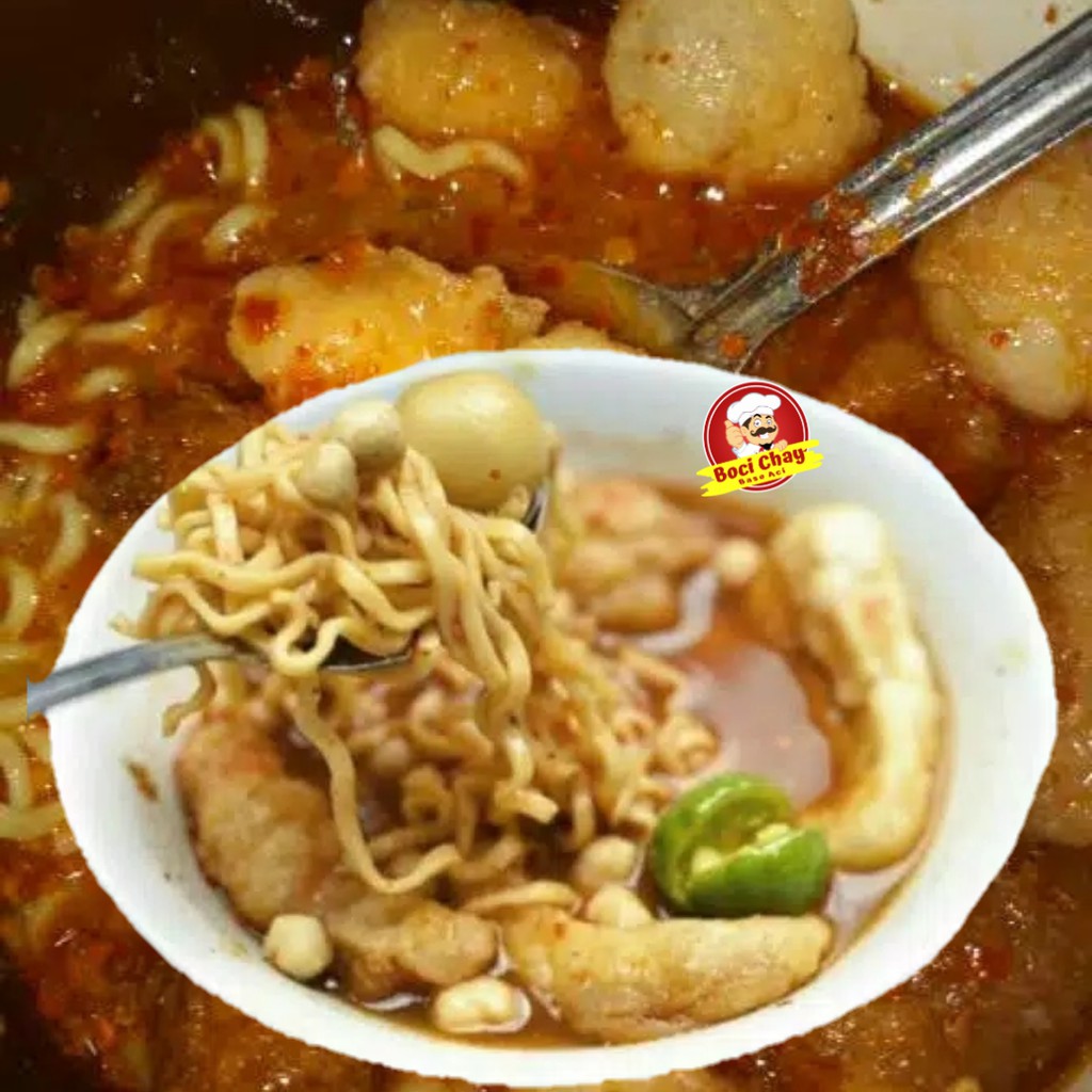 

(PAKET KUMPLIT) Mie Baso aci Mang Chay