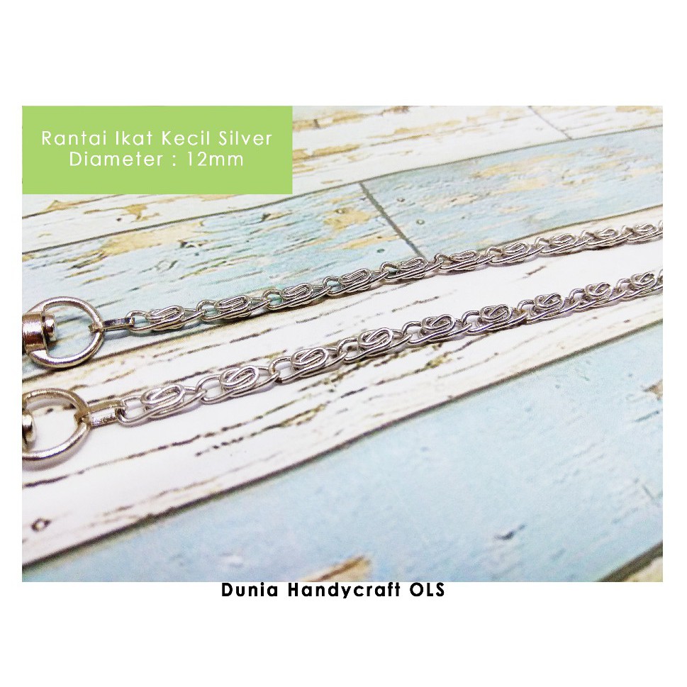 Rantai Tas Kecil Ikat Silver Diameter 12 mm 100 cm