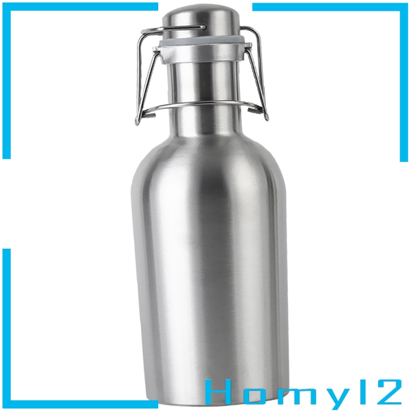 (Homyl2) Botol Minuman Bir 1000ml Bahan Stainless Steel