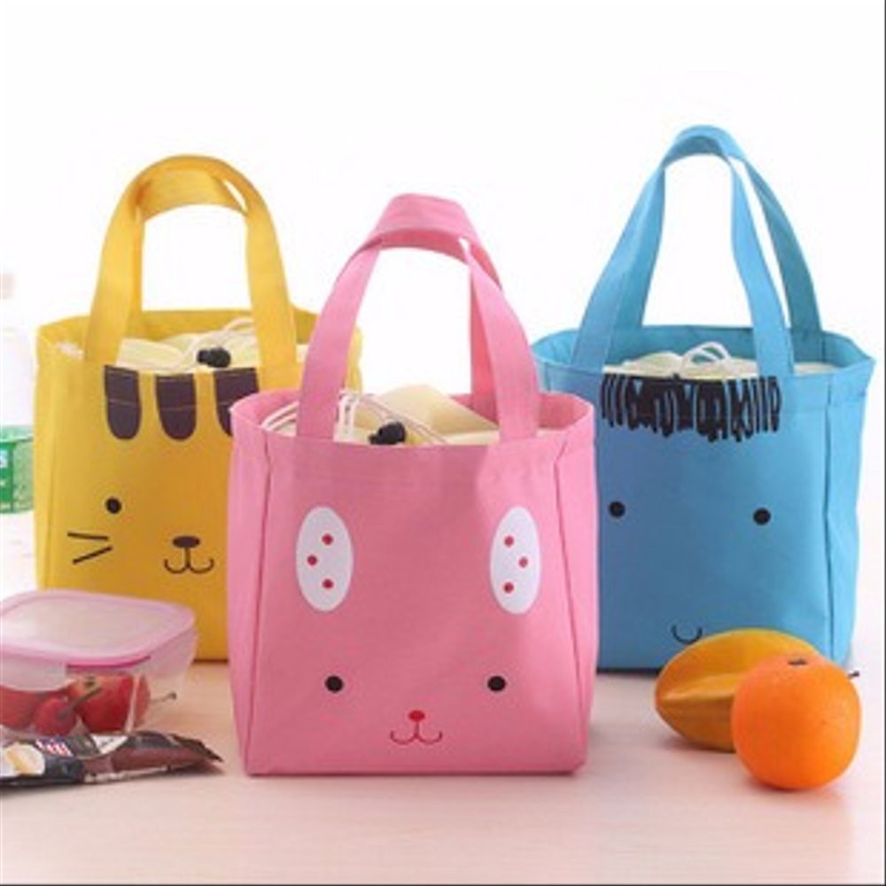 Tas Kanvas Hewan  Lucu  Cute Animal Cotton Canvas Lunch Bag 